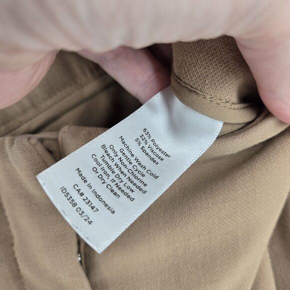 Talbots Southampton Pant Brown Flat Front 4 Petite - Picture 6 of 7